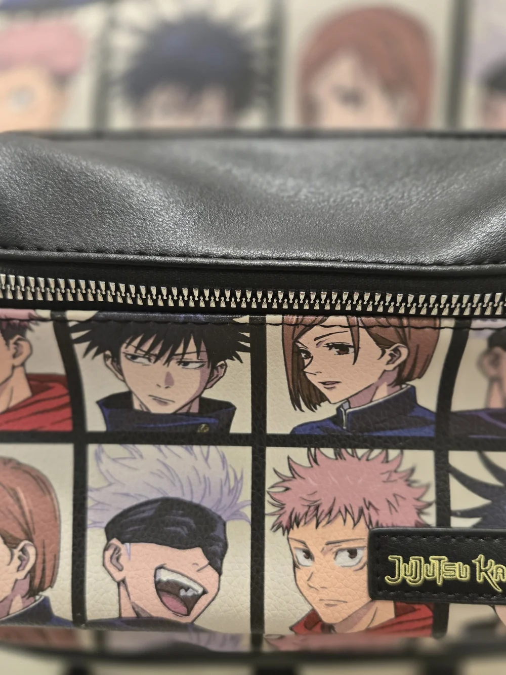 Anime Grid Mini Backpack - Pink & Black